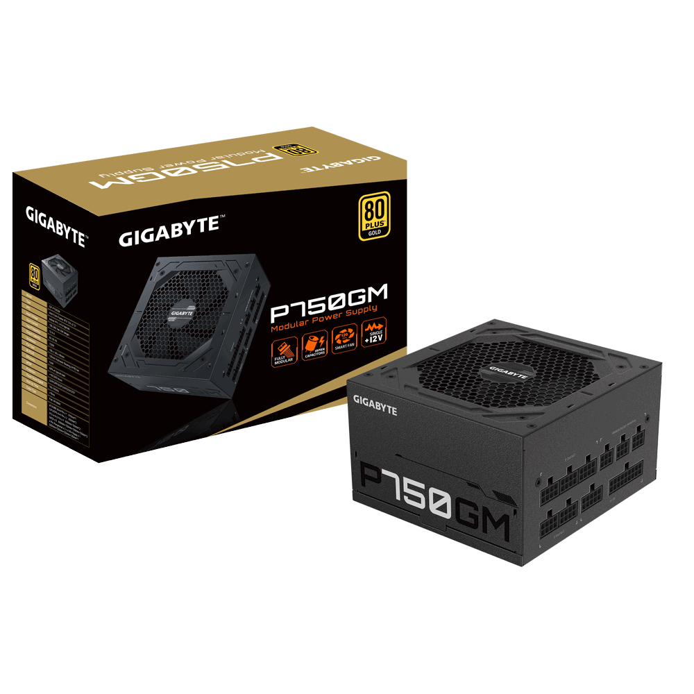 GIGABYTE P750GM 750WATTS TT5 80+ GOLD FULLY MODULAR 