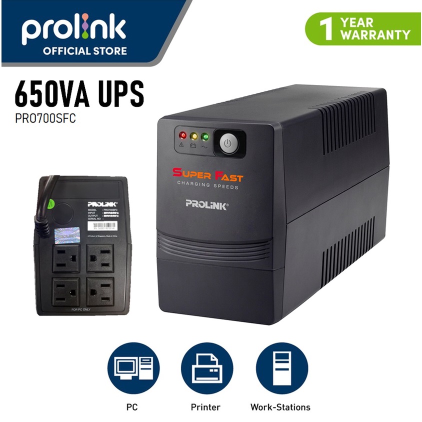PROLINK 650VA PRO700 SFC UPS