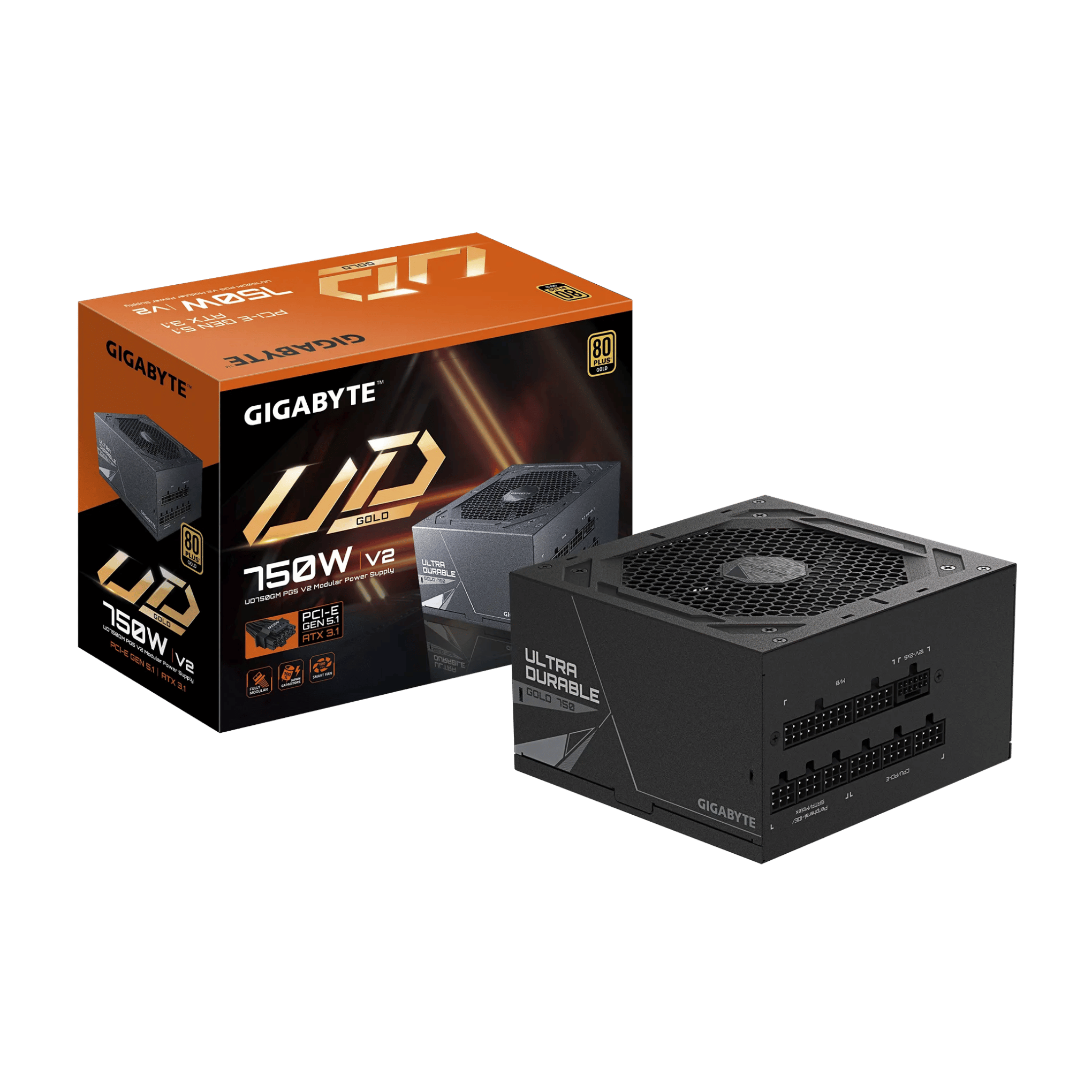 GIGABYTE 750GM 750WATTS TT5 80+ GOLD FULLY MODULAR 