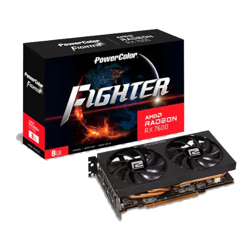 POWERCOLOR FIGHTER RX7600 8GB DDR6 (3MNTHS)